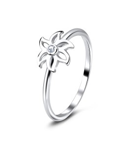 Blooming Flower Silver Ring NSR-3206